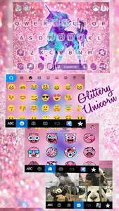 Pink Glisten Unicorn Keyboard  screenshot 3