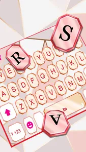 Pink Gold Geometric Keyboard T screenshot 1