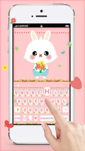 Pink Lovely Bunny Keyboard The screenshot 0