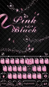 Pink Black Keyboard Theme screenshot 1