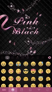 Pink Black Keyboard Theme screenshot 2