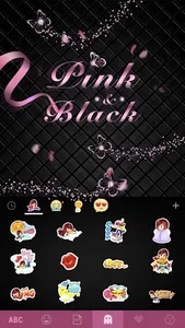 Pink Black Keyboard Theme screenshot 4