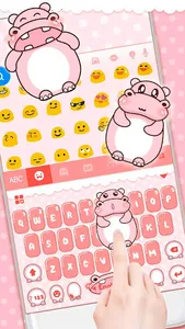 Pink Cute Hippo Theme screenshot 3