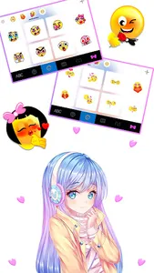 Pretty Anime Girl Keyboard Bac screenshot 3