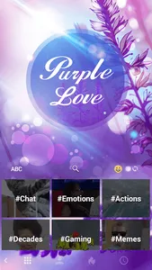 Purple Love Emoji Keyboard screenshot 2