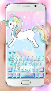 Rainbow Cute Unicorn Keyboard  screenshot 0