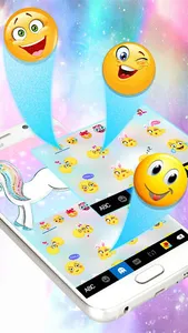 Rainbow Cute Unicorn Keyboard  screenshot 2