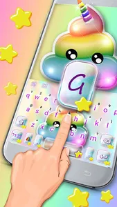 Rainbow Unicorn Poop Keyboard  screenshot 1