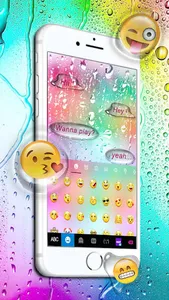 Rainbow Waterdrops Keyboard Th screenshot 1