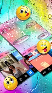 Rainbow Waterdrops Keyboard Th screenshot 3