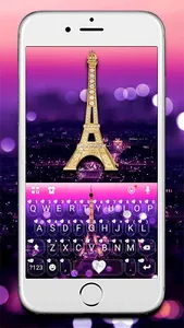Romantic Paris Night Keyboard  screenshot 0