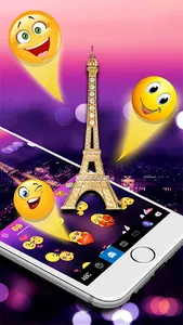 Romantic Paris Night Keyboard  screenshot 2