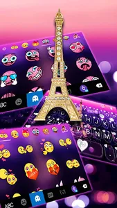 Romantic Paris Night Keyboard  screenshot 3