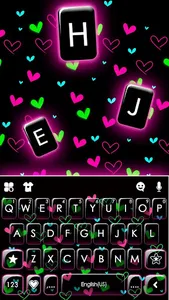 Shiny Neon Hearts Theme screenshot 4