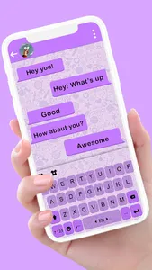 Simple Purple SMS Theme screenshot 0