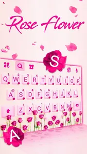 Vintage Pink Roses Keyboard Th screenshot 1