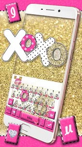 XOXO Sweet Girlish Keyboard Th screenshot 1