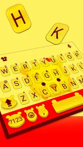 Yellow Bear Keyboard Theme screenshot 1