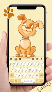 Yellow Paws Keyboard Backgroun screenshot 0