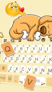 Yellow Paws Keyboard Backgroun screenshot 2