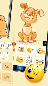 Yellow Paws Keyboard Backgroun screenshot 3