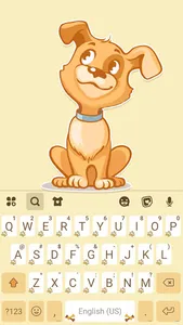 Yellow Paws Keyboard Backgroun screenshot 4