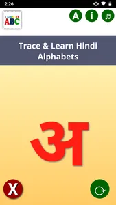 Trace & Learn Hindi Alphabets screenshot 1