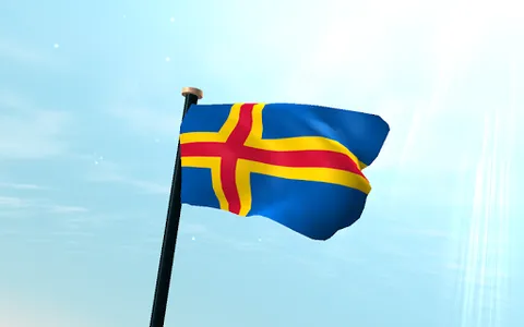 Åland Islands Flag 3D Free screenshot 10