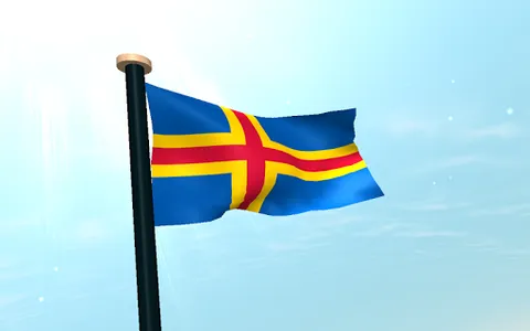 Åland Islands Flag 3D Free screenshot 13