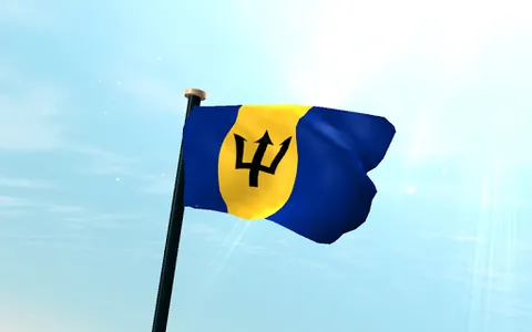 Barbados Flag 3D Free screenshot 10
