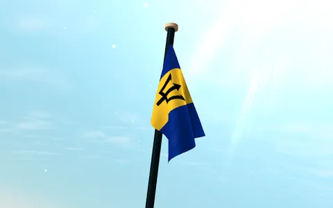 Barbados Flag 3D Free screenshot 12