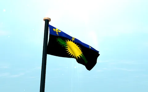 Guadeloupe Flag 3D Wallpaper screenshot 11