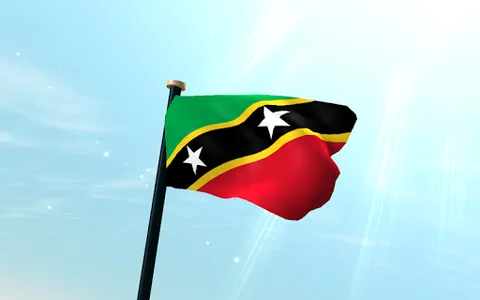 Saint Kitts and Nevis Flag 3D screenshot 10