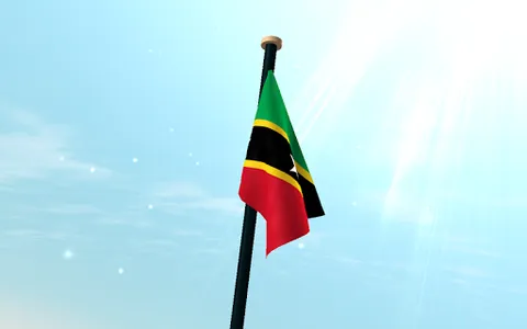 Saint Kitts and Nevis Flag 3D screenshot 12