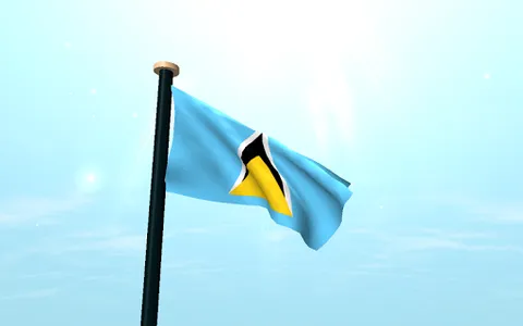 Saint Lucia Flag 3D Free screenshot 11