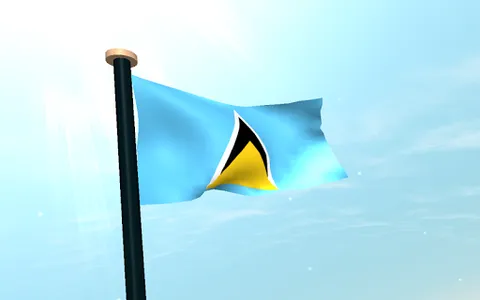 Saint Lucia Flag 3D Free screenshot 13