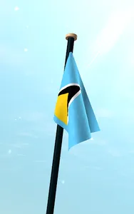 Saint Lucia Flag 3D Free screenshot 7