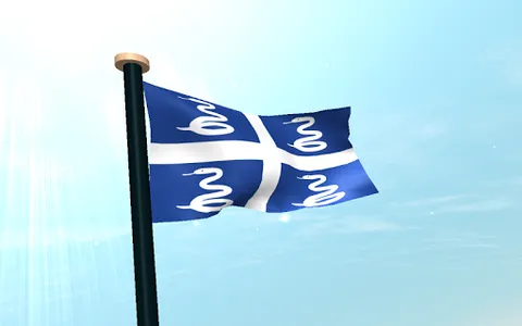 Martinique Flag 3D Wallpaper screenshot 13