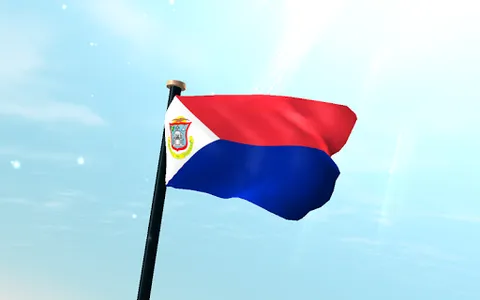 Sint Maarten Flag 3D Wallpaper screenshot 10