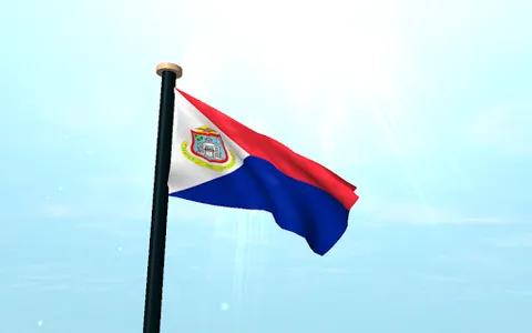 Sint Maarten Flag 3D Wallpaper screenshot 11