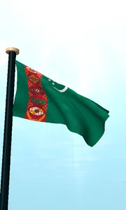 Turkmenistan Flag 3D Wallpaper screenshot 1