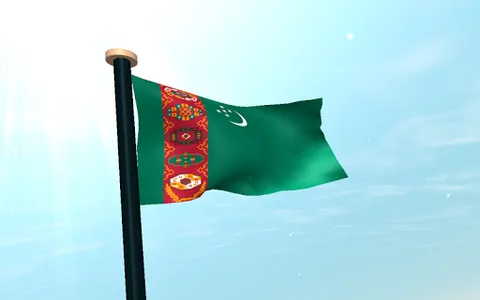 Turkmenistan Flag 3D Wallpaper screenshot 13