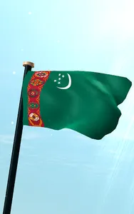 Turkmenistan Flag 3D Wallpaper screenshot 5