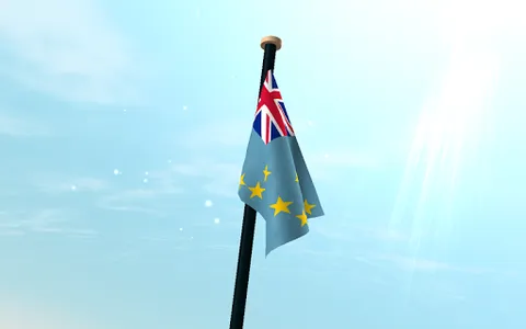 Tuvalu Flag 3D Live Wallpaper screenshot 12