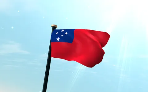 Samoa Flag 3D Free Wallpaper screenshot 10