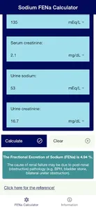 Sodium FENa Calculator screenshot 1