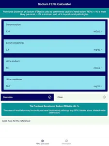 Sodium FENa Calculator screenshot 3