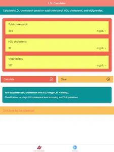 LDL Cholesterol Calculator screenshot 2