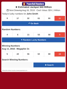 PowerBall  Number Generator screenshot 3