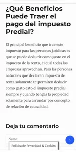Impuesto Predial screenshot 1